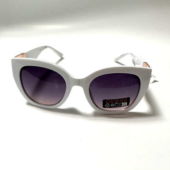 New Original GUESS Cat Eye Sunglasses GO00050 Acetate White Embossed Logo main image 6